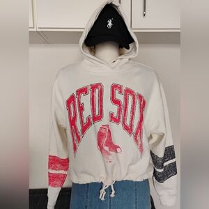 47 Brand Red Sox White and Red Hoodie